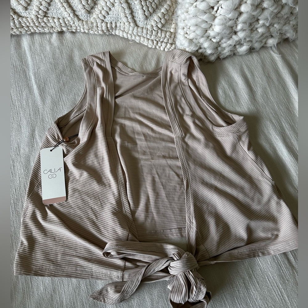 Calia Crop Wrap and Tie Tank